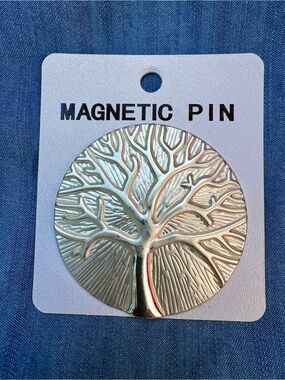Silver Tree of Life Magnetic Pin